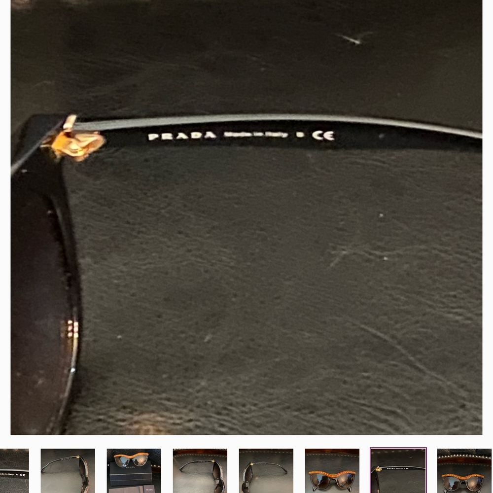 Prada Black and Orange Sunglasses - Picture 4 of 7